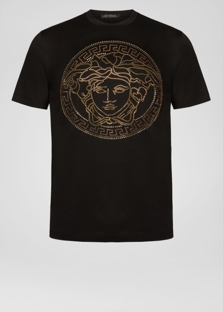 Versace Embellished Medusa Logo T-shirt Herr - 957621NOE